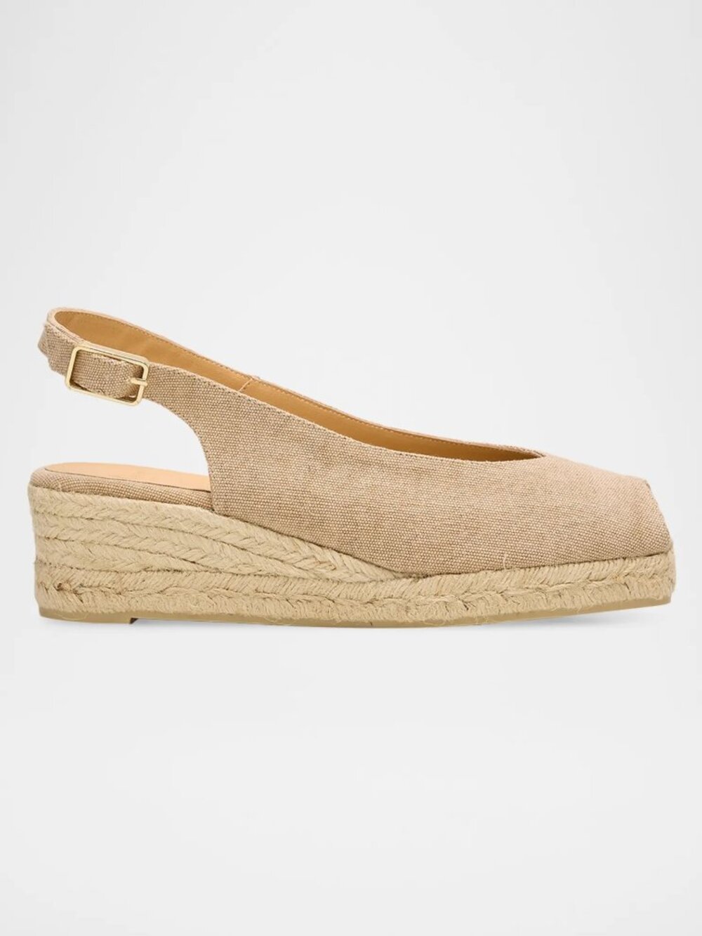 50mm Dosalia Canvas Espadrille Wedge Sandals, size 39
